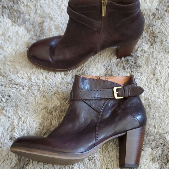 Marc O'Polo leather heeled ankle boots - Picture 3 of 9